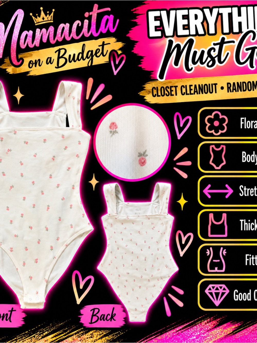 Girls' Cream Floral One-Piece
